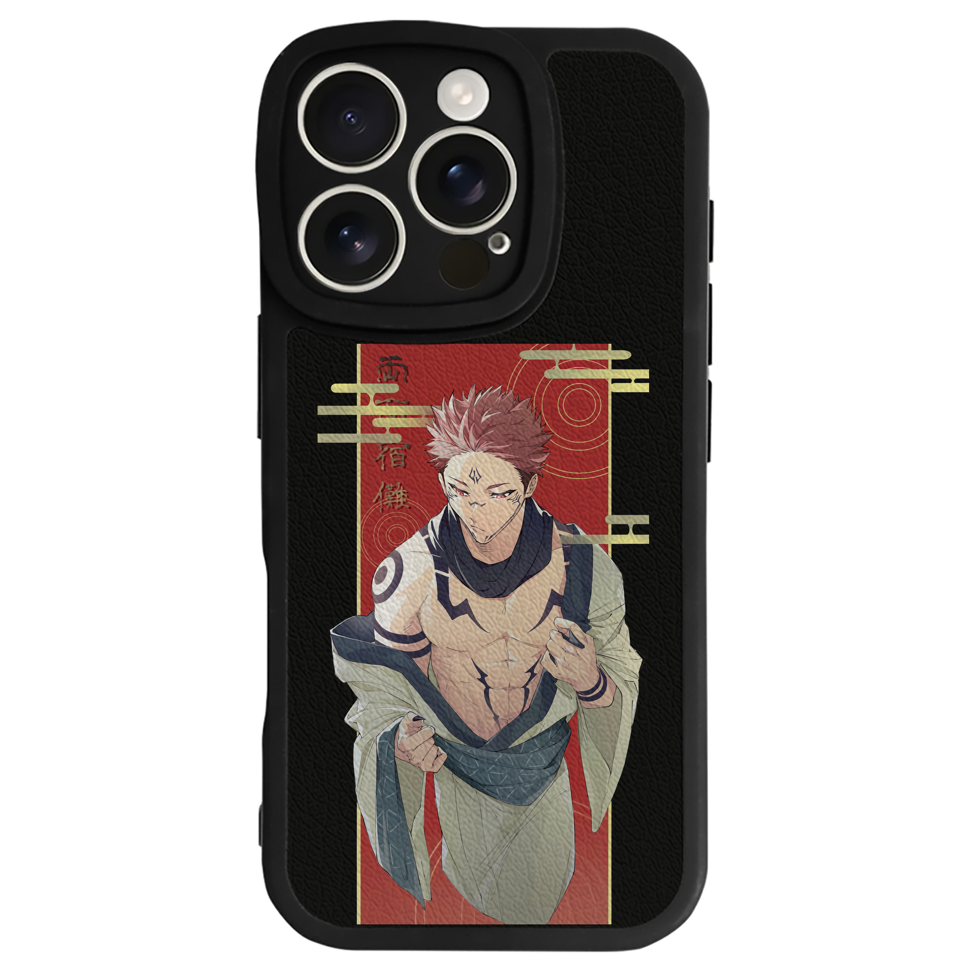 （画像用） 呪術廻戦 Jujutsu Kaisen 【iPhone 16シリーズ対応】シリコンスマホケース（レザー調） 材質：シリコン